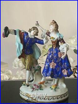 Antique German Dresden Porcelain Figurine A Couple