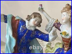 Antique German Dresden Porcelain Figurine A Couple