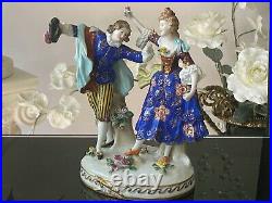 Antique German Dresden Porcelain Figurine A Couple