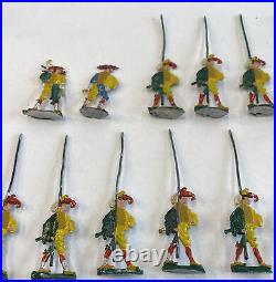 Antique German Landsknechte Figurines 1920s lot of 13 Painted