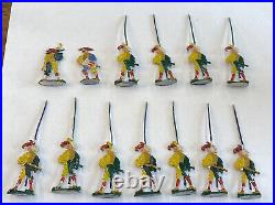 Antique German Landsknechte Figurines 1920s lot of 13 Painted