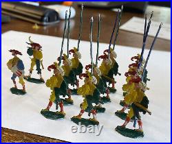 Antique German Landsknechte Figurines 1920s lot of 13 Painted