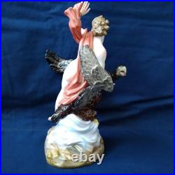 Antique Meissen Figurine #530 Ganymedes Rides An Eagle Dressed As Jupiter