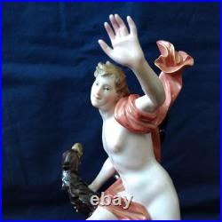 Antique Meissen Figurine #530 Ganymedes Rides An Eagle Dressed As Jupiter