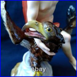 Antique Meissen Figurine #530 Ganymedes Rides An Eagle Dressed As Jupiter
