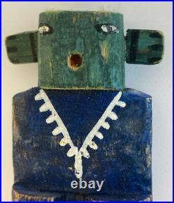 Antique Native American Kachna Doll 4 Tall Hand Carved & Painted Wooden Doll