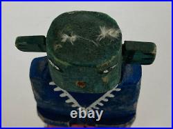 Antique Native American Kachna Doll 4 Tall Hand Carved & Painted Wooden Doll