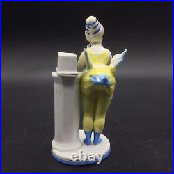 Antique Porcelain Winged Bird Fairy Angel Woman Figurine Figure As Is