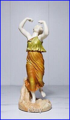 Antique ROYAL WORCESTER Hadley England Hand Painted Lady Porcelain Figurine