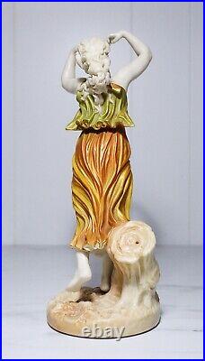 Antique ROYAL WORCESTER Hadley England Hand Painted Lady Porcelain Figurine