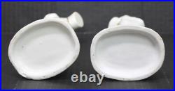 Antique Staffordshire Pair Boy & Girl in Top Hat & Bonnet Figurine
