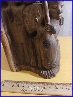 Antique ebony. Africa. Figurine 1950s Original And