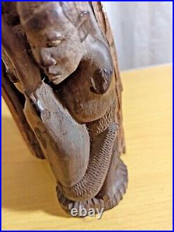 Antique ebony. Africa. Figurine 1950s Original And