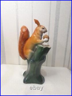 Antique figurine Squirrel. Porcelain. Gorodnitsa 1930