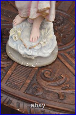 Antique french chalk statue of young jesus religious