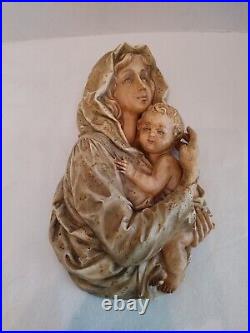 Antonio Borsato 13 Madonna and Child Porcelain Wall Plaque Figurine