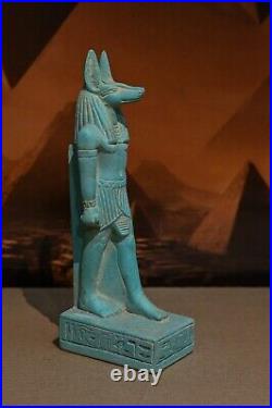 Anubis Egyptian statue of God Anubis standing ancient stone made in egypt