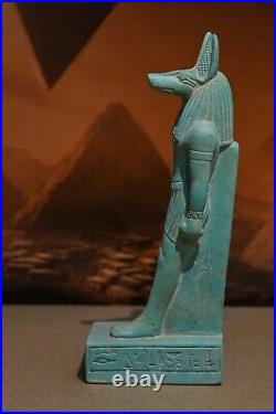 Anubis Egyptian statue of God Anubis standing ancient stone made in egypt