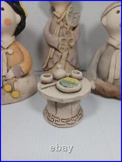 Asian Wedding Couple Husband Wife Korean Stoneware Man Woman Priestess Folk Art