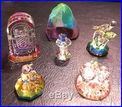 Austrian Crystal Figurines Lot Of 6 Very Colorful & Sparkly