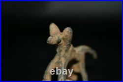 Authentic Ancient Near Eastern Luristan Bronze Animal Figure Circa 1000 B. C