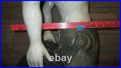 Authentic Original Antique Wood Hand-Carved Ship Boat Figurehead of a Mermaid
