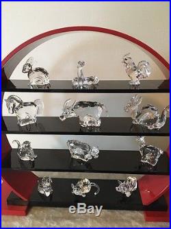 Authentic SWAROVSKI Crystal Chinese Zodiac Collection with Display EUC