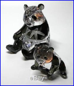 Authentic SWAROVSKI Endangered Wildlife Pandas Figurine SCS 2008 #900918