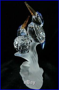 Authentic Swarovski Crystal Malachite Kingfishers Birds MIB 623323 Retired