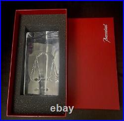 Baccarat Gorgeous Crystal Justice Block Figurine (In Original Box)