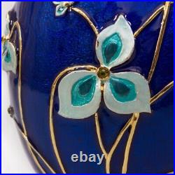 Basket of Flowers Blue Faberge Egg Replica Jewelry Box Easter Egg? 6