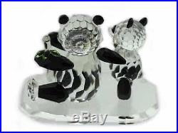 Beautiful Swarovski Genuine Crystal Mother Panda and baby Bear Figurine NR