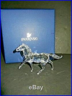 Beautiful Swarovski Silver Crystal Running Horse Figurine