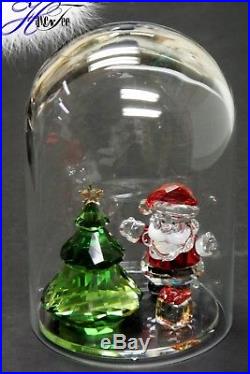 Bell Jar Christmas Tree And Santa Claus 2018 Swarovski Crystalholiday 5403170