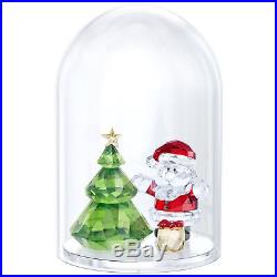 Bell Jar Christmas Tree And Santa Claus 2018 Swarovski Crystalholiday 5403170