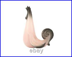 Bell of California Ceramic Pink and Black Rooster Mid Century Modern