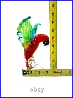 Bird Macaw Blown Glass Parrot Beautiful Vintage Decor Gift