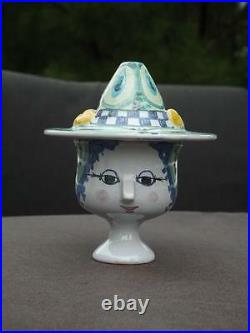 Bjorn Wiinblad Head Cup with Hat 1972 Signed Mint Condition