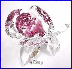 Blossoming Rose Ruby Clear Crystal Love Flower 2017 Swarovski Crystal 5248878