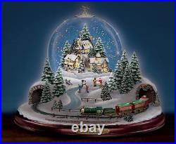 Bradford Thomas Kinkade Journey Home for the Holidays Christmas Snow Globe Decor