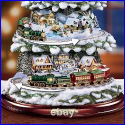 Bradford Thomas Kinkade Tabletop Christmas Tree Train Wonderland Express