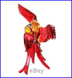 Brand New Swarovski (5136809) Red Parrots Birds Of Paradise Crystal Figurine