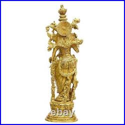 Brass Radha Rani Standing Radha Statue Idol Radha Height 15 Inch