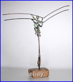 Bronze Balance Sculpture by Bijan Boy on Unicycle Marble Base