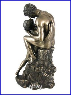 Bronze Finish The Lovers Couple Statue Nude