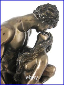 Bronze Finish The Lovers Couple Statue Nude