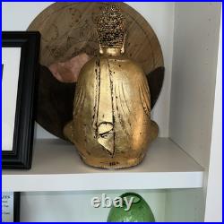 Budda Statue Large Gold Praying 14.5hx10w