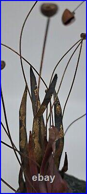Buryl Southerland Sculpture Fantasies. Metal Hummingbird Flowers, Brutalist Era