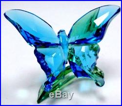 Butterfly On Leaves Blue Green Leaf 2016 Swarovski Crystal 5136834