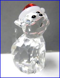 CAT WITH SANTA HAT CRYSTAL CHRISTMAS 2014 SWAROVSKI XMAS #5060448